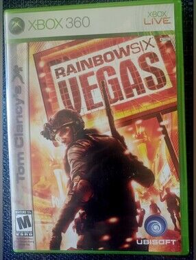 Tom Clancy's Rainbow Six Vegas Xbox 360 - Black & Orange Cover